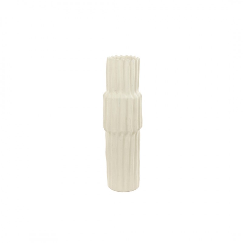 VASE NGBO RIBBED CERAMICS CREAM 60